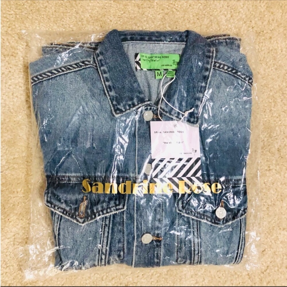 Free People X Sandrine Rose Oversized Denim Jacket In Indigo. NWT! Sz S & M - Picture 4 of 11